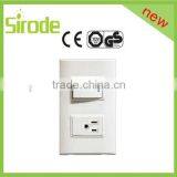 3-feet wall switch socket with light indicator