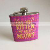 304 Stainless Steel Hip Flask With Water Transfer Printing