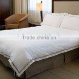 Striped Hotel Bedding Set With Embroidery