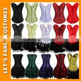 PGWC2597 Sexy womens halloween lace up boned corset tutu fancy dress outfit costume S-XXL