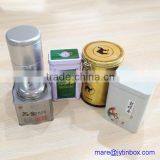 Hinged Tea Tin Box Storage Tin Can thumbnail-2