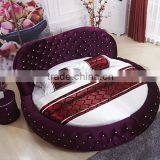 High Quality King Size Crystal Round Bed on Sale R3 thumbnail-3