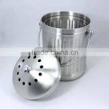 1.0 Gallon Stainless Steel Kitchen Compost Pail With Charcoal Filter thumbnail-5