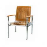 WPC plastic wood furniture- Outdoor Stackable dining plastic wooden furniture