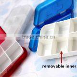 Cross Rectangle Pill Box With Removable 6 Cases Solid White Inner Tray thumbnail-5