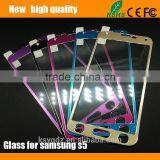 2.5D Color Brushed Metal Tempered Glass Screen Protector Guard for Samsung S5 thumbnail-2