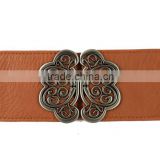 Ladies New Fashion Brown Color Elastic PU Ribbon Waist Belt