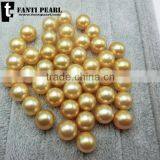 Seawater Loose Pearl 9-12mm AAAA Gold Pearl Good Luster Perfect Round Pearl thumbnail-1