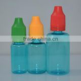 30ml long neck pet bottle light blue / light blue pet bottle tamper childproof cap/ light blue empty bottle 30ml