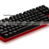 OEM 87 keys RGB floating design Outemu blue switch wired backlit gaming aluminum metal mechanical keyboard