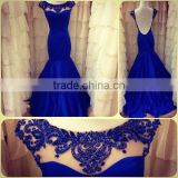 (MY4366) MARRY YOU Cap Sleeve Beaded Mermaid Sexy Back Open Evening Dress 2015                        
                                                Quality Choice