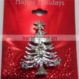 Silver Plating Fancy Promotional Gift Rhinestone Christmas Brooch