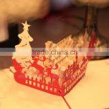 3d Pop up Handmade Christmas Happy Christmas Garden Tree & Snowflake Creative Kirigami & Origami Christmas Card thumbnail-3