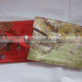 Chinese Style Brocade Silk Emboirdery Coin Purse With Button Envelope thumbnail-1