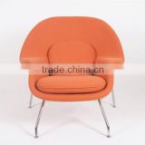 Furniture factory wholesale fiberglass lounge womb leisure chair with cushion cashmere Womb Chair