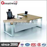 Hot Modern Glass Office Desk Executive Wooden Office Desk Office Table From China (QE-36) thumbnail-1