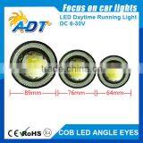 3.0'' Car SUV COB LED Fog Light Projector White Angel Eyes Halo Ring DRL Bulb
