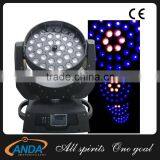 Manufactory Offer 36x10w RGBW 4in1 Led Movinghead Zoom Wash Light With CE thumbnail-1