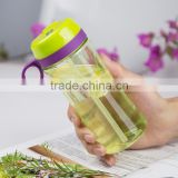plastic sports bottle with straw/travel bottle/plastic drinking water bottle