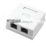 CAT6 UTP RJ45+RJ11 Surface Mount Box