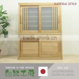 Durable High-quality hand craft dining room cabinet with various kind of wood made in Japan
