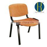 Elegant bent wood student chair, school chair with powerful metal frame