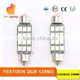 Car Led Light FESTOON 2835 12SMD CANBUSlicense Plate Light Festoon