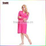 Wholesale Various Pure Color Bathrobe Plain Dyed Silk Kimono Robe thumbnail-4