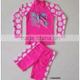 Pink Lycra high quality girl surfing suit