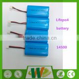 Best price 6.4v lifepo4 rechargeable battery pack 2S1P 14500 battery pack