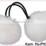 Fur Ball Hair Scrunchie ,hair Elastic Bands With Ball thumbnail-1