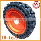 Skid Steer Tires 10-16.5 Solid for Bobcat S130 150 160 175 185 thumbnail-1