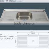 Cheap Stainless Steel Sink Single Bowl Double Tray 120*50 thumbnail-1