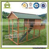 SDPets SDC008 Large Wood Chicken Poultry Bird Rabbit Pet Coop Hen House Hutch Cage Outside Run thumbnail-1