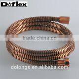 CL002 Golded Color Double Lock Brass Flexible Shower Hose thumbnail-1