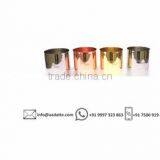Golden Brass Silver and Copper Candle Jar thumbnail-1