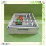 Cheap Antique Colorful Carving Set Paulownia Wood Tray thumbnail-4