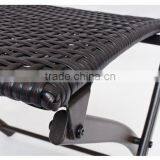 3 Piece Outdoor Patio Rattan Bistro Small Dining Chair Set thumbnail-5