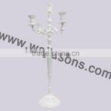 WHITE CANDELABRA CANDLE HOLDER ALUMINIUM METAL CANDELABRA,STYLISHCANDELABRA,FACETED CANDELABRA thumbnail-1