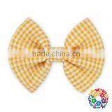 Seersucker Hair Bow Cute Baby Hairbands Hair Bow For Girls Sweet Handmade Boutique Solid Hair Accessories thumbnail-3