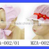 Wholesale Baby Hat Pink Cheap Sun Visor Hat With Bow Wholesale Baby Sun Hat thumbnail-3