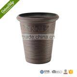 Lightweight Plastic UV Protection Round Coloful Wood Stone Garden Pot thumbnail-3