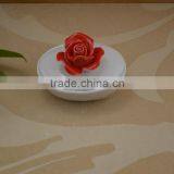 Hand Painted Small Porcelain Jewelery Box With Flower Shape Design thumbnail-5