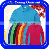 Men's clothing shirt turndown collar pure color bulk polo shirts chinese clothing manufacturers