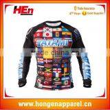 Hongen Apparel Sublimation OEM Brand Rash Guard With Your Own Woven Label thumbnail-1