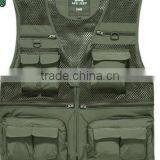 2017 New Arrival Plus Size Male Outdoor Casual Multi-pocket Film Vest Fishing Mesh Vest Jacket L-4XL thumbnail-1