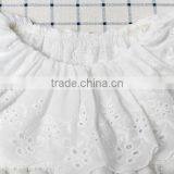 Wholesale Newborn Solid White Lace Romper With Embroidery thumbnail-2