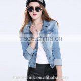 2016 Latest Korean Style Long Sleeve Designer Jean Jacket Designs Customized thumbnail-6
