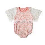 New Design Baby Lace Short Sleeve Romper Girls Jumpsuit thumbnail-4
