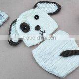 Newborn Baby Dog Hat Cap Cotton Photography Prop Animal Hat Cap Crochet Knitted Beanie thumbnail-3